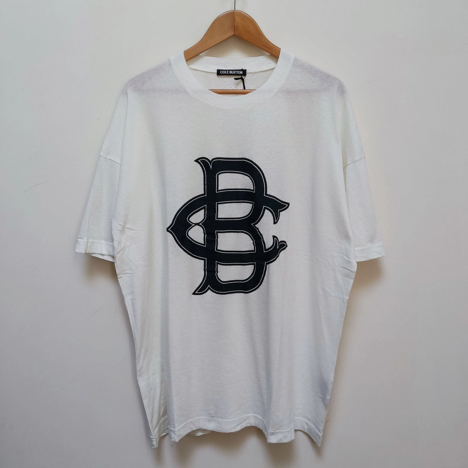 Cole Buxton Size XL T-Shirt CB Baseball Vintage White forest/Green Black